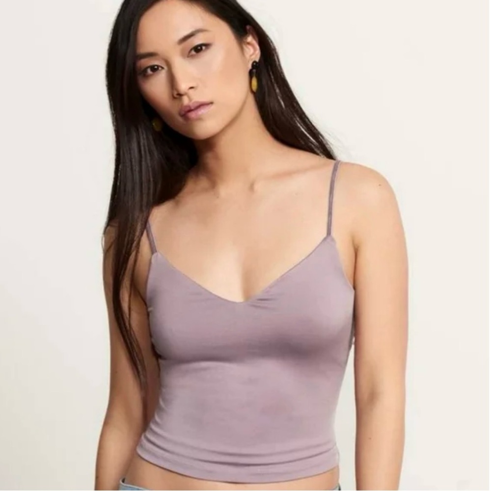 Dynamite Sienna Crop Top - Dusty Lavender